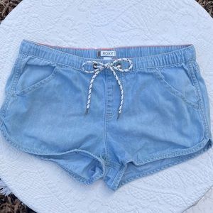 ROXY brand junior XS Chambray Drawstring Shorts